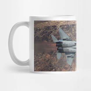 F-15C Eagle In Canyon In Afterburner Mug